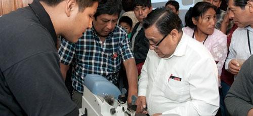 Professionals practicing with JMA machine